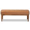 Baxton Studio Sanford Mid-Century Modern Tan Faux Leather and Walnut Brown Finished Wood Dining Bench 184-11348-Zoro - alternate 4